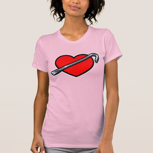 T-shirt Fierce Heartbreaker Anime Hearts Crowbar Design (Devant)