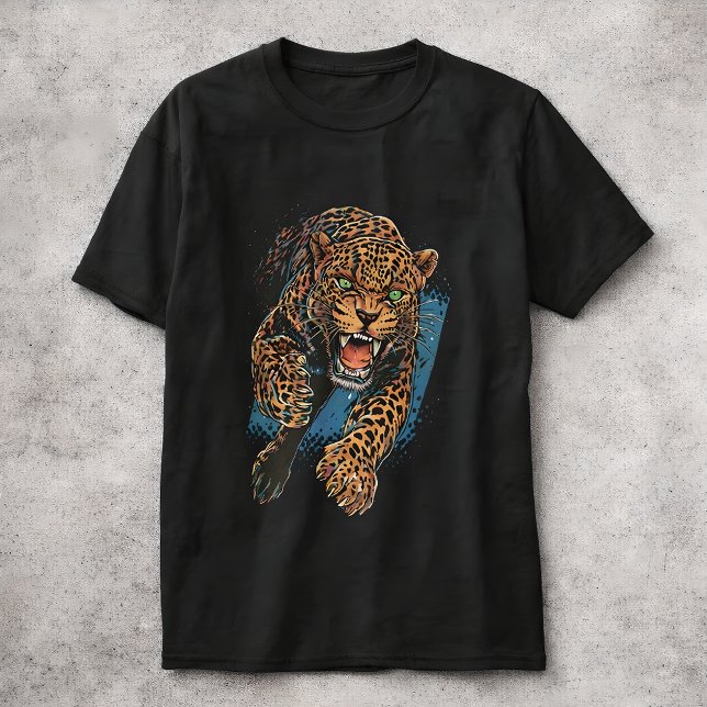 T-shirt Fierce Leopard Big Cat Wildlife Art Animal (Créateur téléchargé)