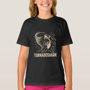 T-shirt Fierce requin tornade conception d'art pour viral