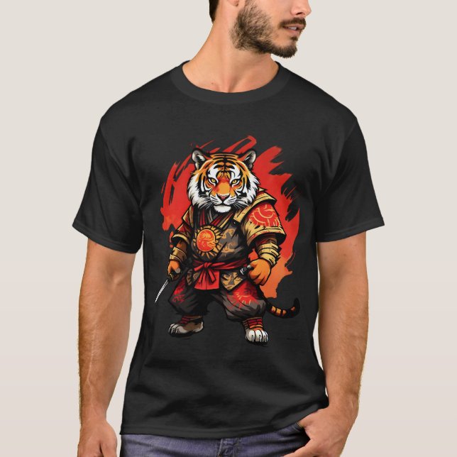 T-shirt Fierce Samurai Tiger (Devant)