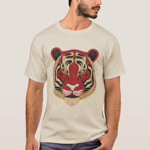 T-shirt Fierce Tigre Tribal Face