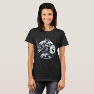 T-shirt Fierce Valkyrie Warrior - Norse Mythology Line Art