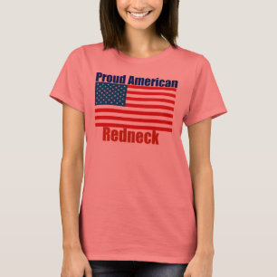 T-shirt Fière 4 juillet américaine à col rouge
