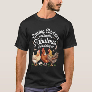 T-shirt Fière agricultrice éleveuse de poulets Agriculture