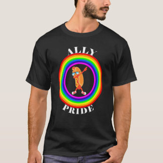 T-shirt Fière alliée Égalité LGBTQ Arc-en-ciel Lesbienne G