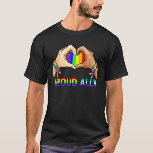 T-shirt Fière alliée Fierté Drapeau transgenre LGBT Cœur G