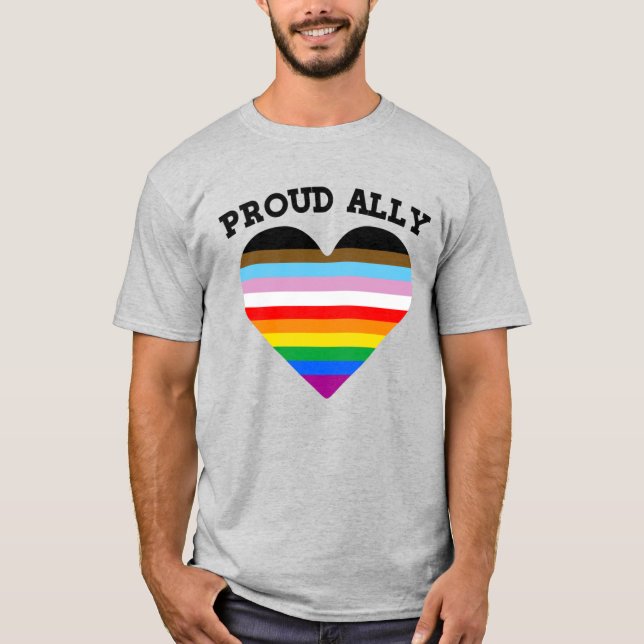 T-shirt Fière alliée Progrès Fierté (Devant)
