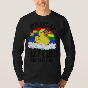 T-shirt Fière Ally Club Membre Rubber Duck Rainbow Gay Les