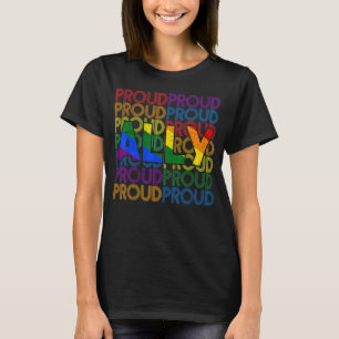 T-shirt Fière Ally Lgbt drapeau arc-en-ciel Gay Lesbian Pr