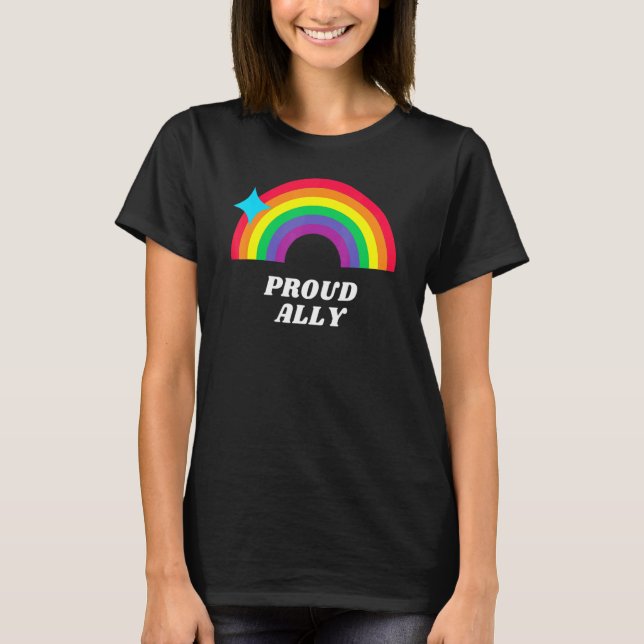 T-shirt Fière Ally Lgbtq Soutien Gay Lesbian Sensibilisati (Devant)