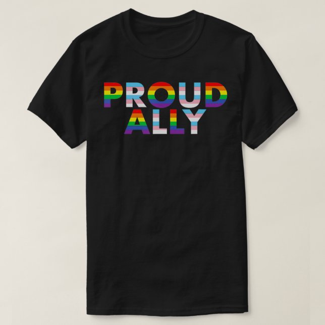 T-shirt Fière Ally Trans gay Lesbienne Transgenre Pride Su (Design devant)