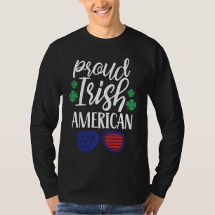 T-shirt Fière Américain Irlandais Irlande Racines Famille