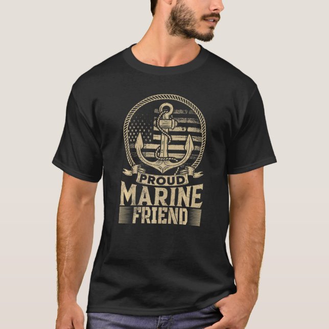 T-shirt Fière Ami Marine (Devant)
