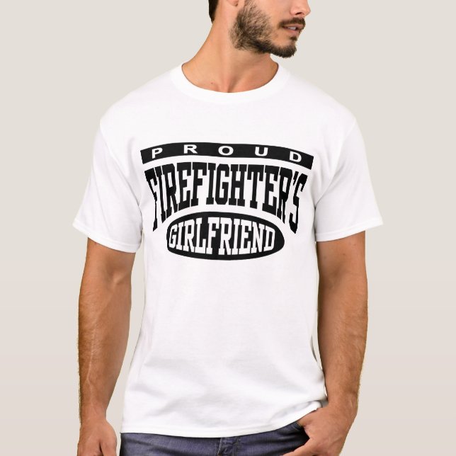 T-shirt Fière amie du pompier (Devant)
