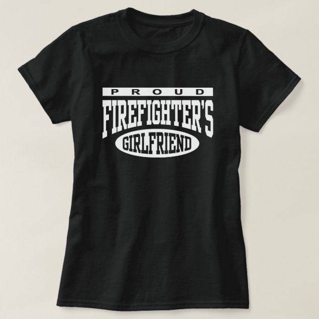T-shirt Fière amie du pompier (Design devant)