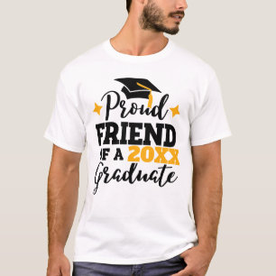 T-shirt Fière amie d'un manteau d'or noir diplômé 2022