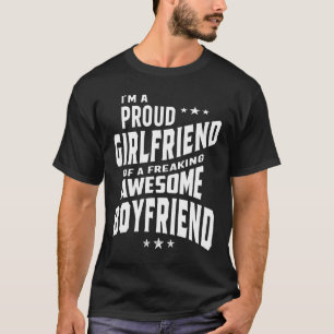 T-shirt Fière amie d'un super ami fou