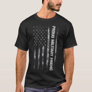 T-shirt Fière amie militaire