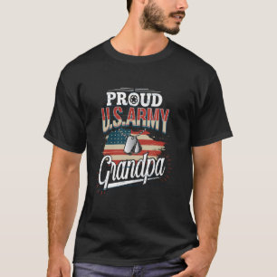 T-shirt Fière armée grand-père militaire vétéran famille p