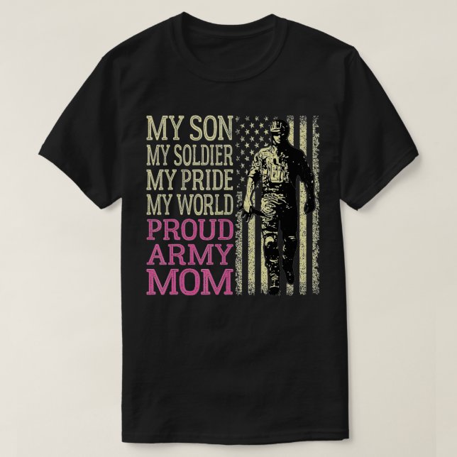 T-shirt Fière Armys Grand-mère Pride militaire (26) (Design devant)