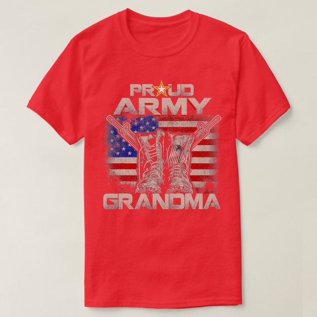T-shirt Fière Armys Grand-mère Pride militaire (40) (Design devant)
