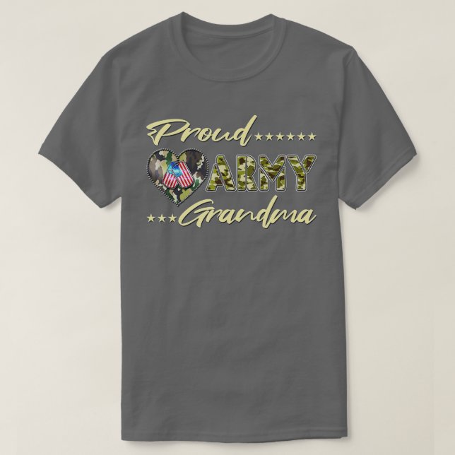 T-shirt Fière Armys Grand-mère Pride militaire (45) (Design devant)