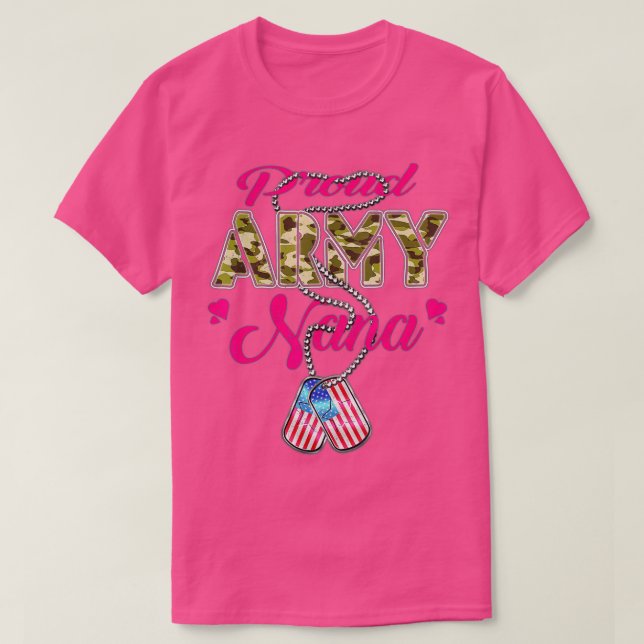 T-shirt Fière Armys Grand-mère Pride militaire (58) (Design devant)