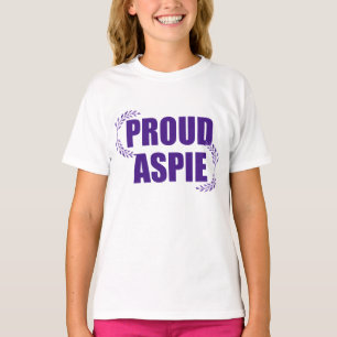 T-shirt Fière Aspie Joli Syndrome d'Asperger Violet