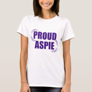 T-shirt Fière Aspie Joli Syndrome d'Asperger Violet