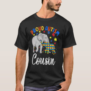 T-shirt Fière Autisme Cousin Autiste Cousin Cute Elephant