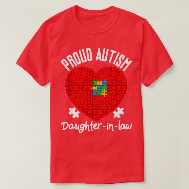 T-shirt Fière Autisme Fille-droit Famille Correspondances (Design devant)