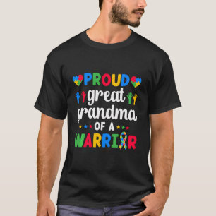 T-shirt Fière Autisme Grand Grand Grand Grand Grand-Mère D