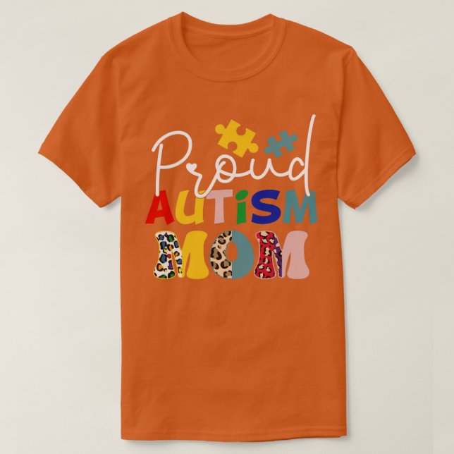 T-shirt Fière autisme maman1 (Design devant)
