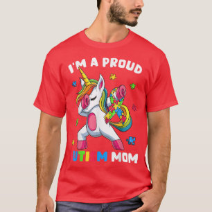 T-shirt Fière autisme Maman Dab Dance's, Dabbing Unic fémi