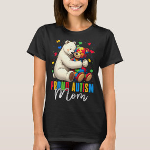 T-shirt Fière Autisme Maman Ours Sensibilisation sur l'aut