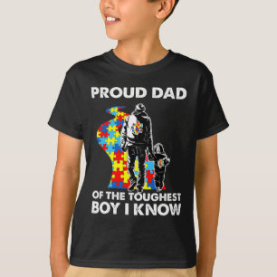 T-shirt Fière Autisme Père Et Fils Sensibilisation sur l'a