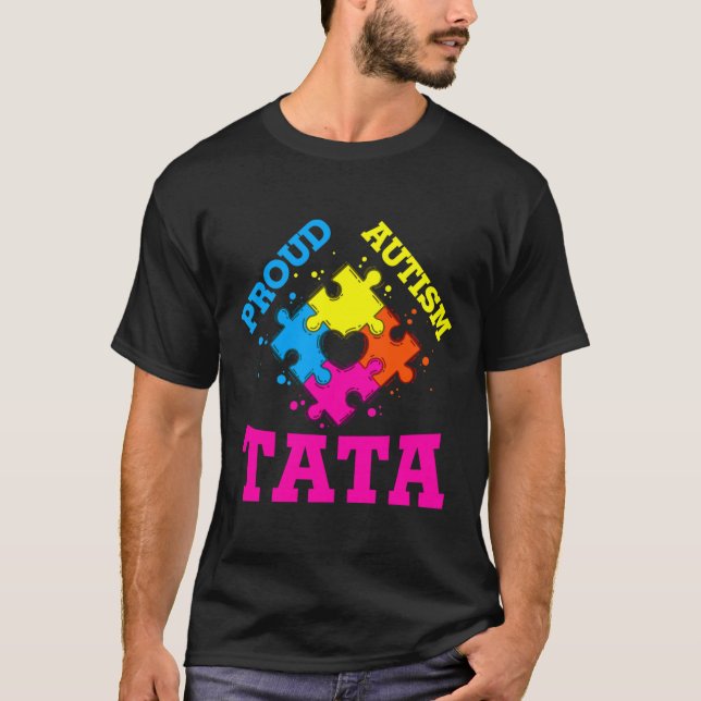 T-shirt Fière autisme Tata (Devant)