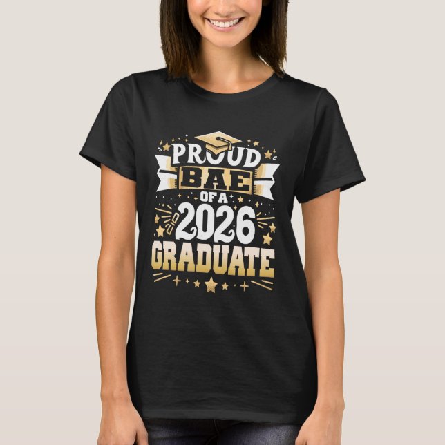T-shirt Fière BAE d'un(e) diplômé(e) de la promotion 2026 (Devant)