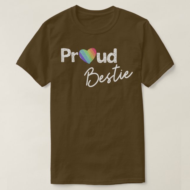 T-shirt Fière Bestie    PrideMeilleur Ami Ally Gay pride  (Design devant)