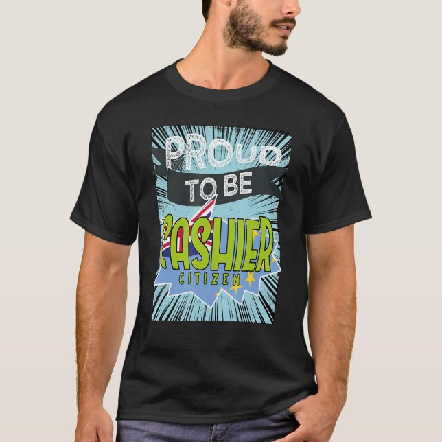 T-shirt Fière caissière citoyenne Profession travailleur d (Devant)