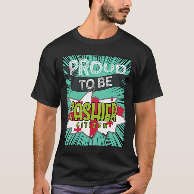 T-shirt Fière caissière citoyenne Profession travailleur d (Devant)