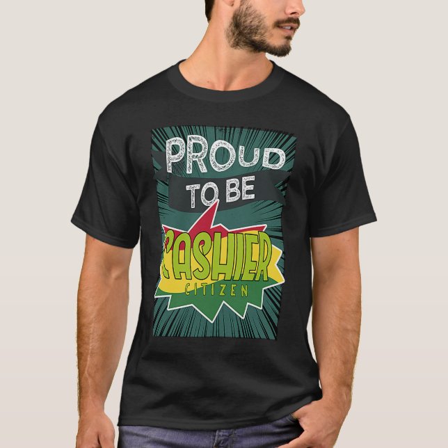 T-shirt Fière caissière citoyenne Profession travailleur d (Devant)