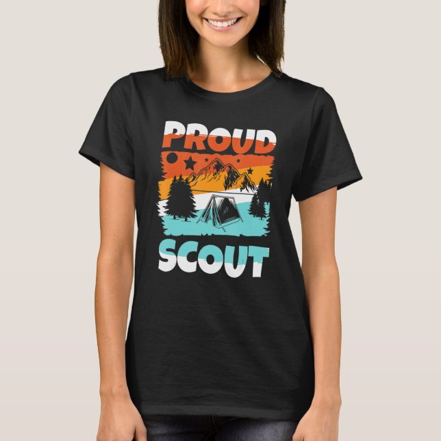 T-shirt Fière Chef Scoutisme Gear Cub Camping (Devant)
