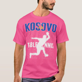 T-shirt Fière Chemise de Tennis de Table du Kosovo Drapeau