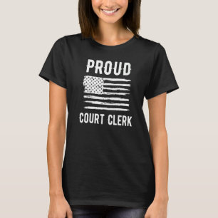 T-shirt Fière commis de cour Profession Drapeau américain