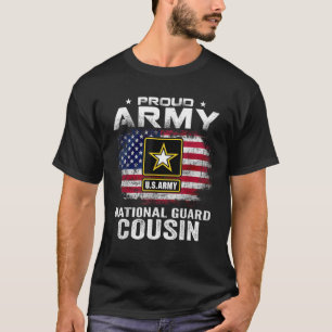 T-shirt Fière Cousin De La Garde Nationale De L'Armée Avec
