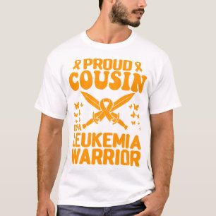 T-shirt Fière Cousin D'Une Leucémie Guerrière Sensibilisat
