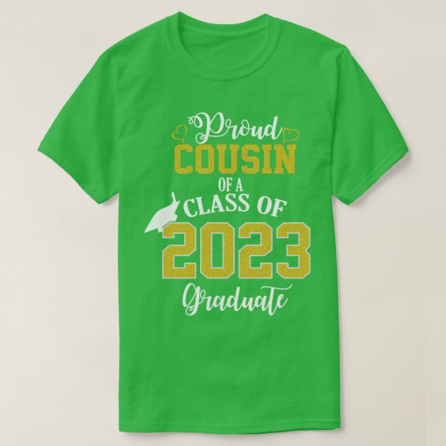 T-shirt fière cousine de la classe de 2023 (Design devant)