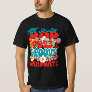 T-shirt Fière DAD d'une classe de 2023 Graduate Retro Flor