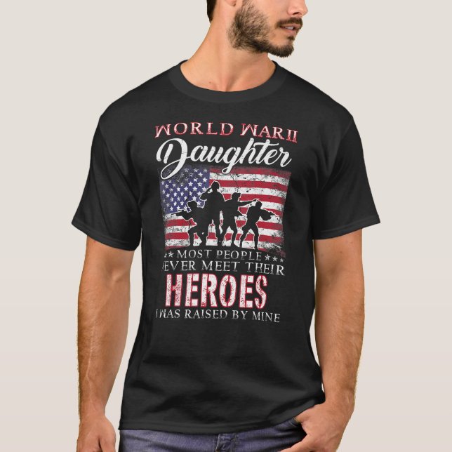 T-shirt  Fière de la Seconde Guerre mondiale Vétéran fille (Devant)